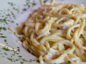 Espaguetis a la Crema