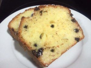 Bizcocho de yogur con pepitas de chocolate