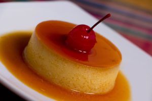 Flan de coco y naranja