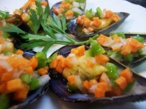 Mejillones con verduras