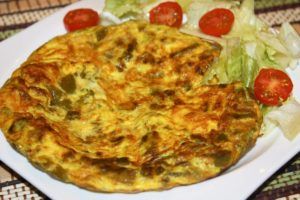 Tortilla espárragos silvestres