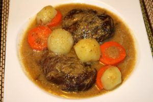 carrilleras en salsa de almendra