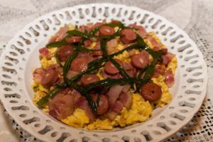 Huevos revueltos con Beicon