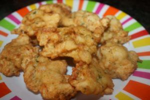 Tortillitas de pescado y gambas
