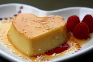 Flan de coco y naranja