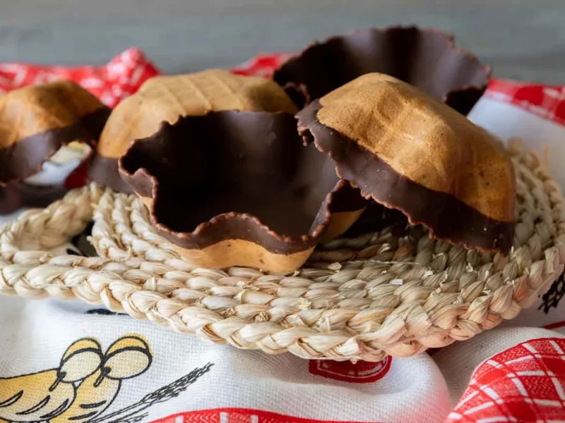 Tulipas cubiertas con chocolate