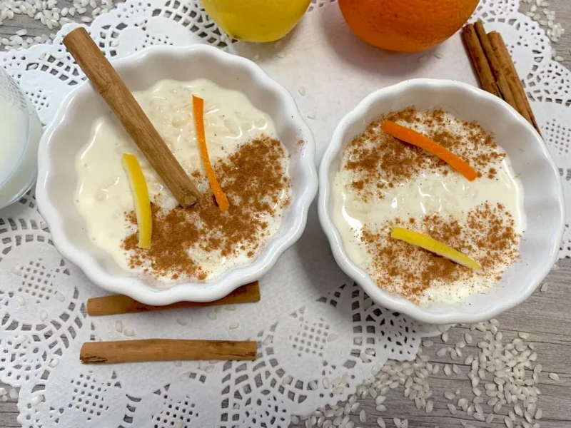 Arroz con leche y nata