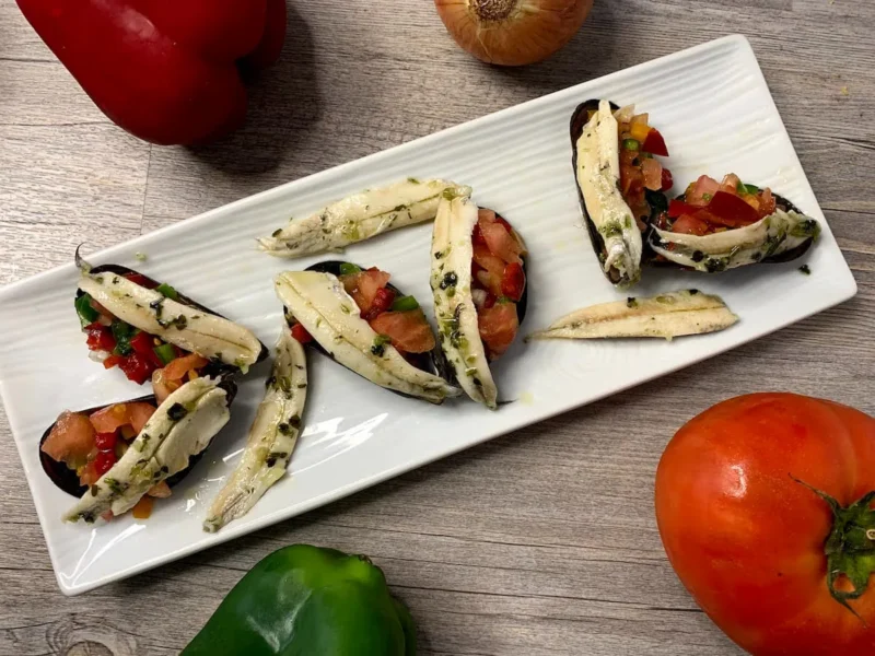 El salpicón de mejillones y boquerones