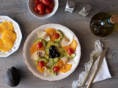Ensalada de aguacate y naranja