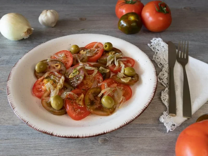 Ensalada templada de tomates