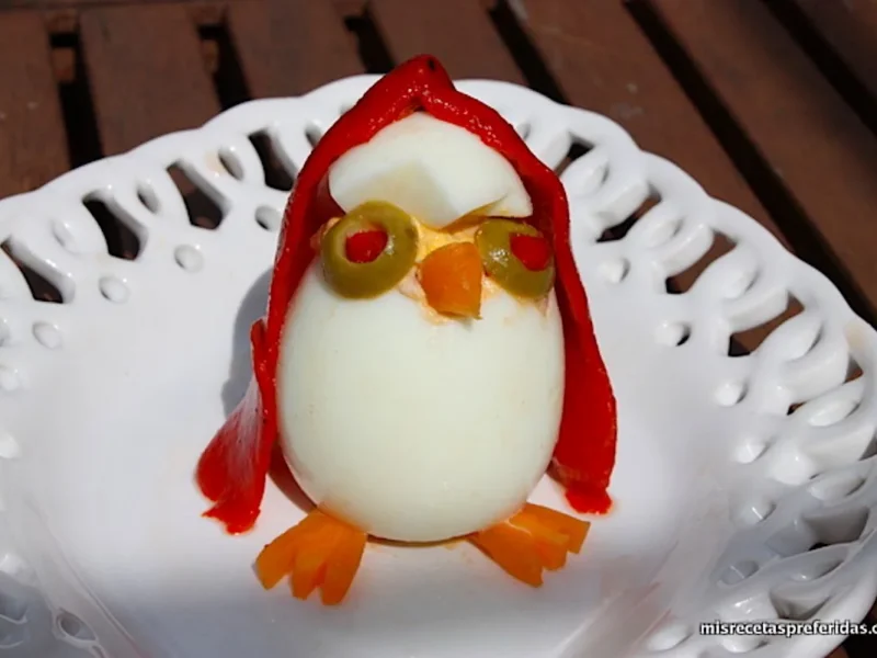Pollito relleno con capa de pimientos