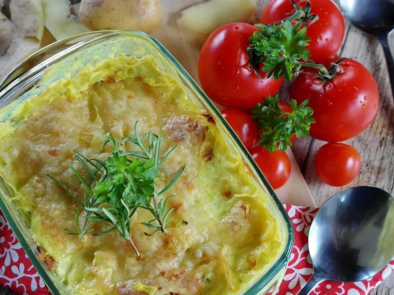 Coliflor gratinada con patatas